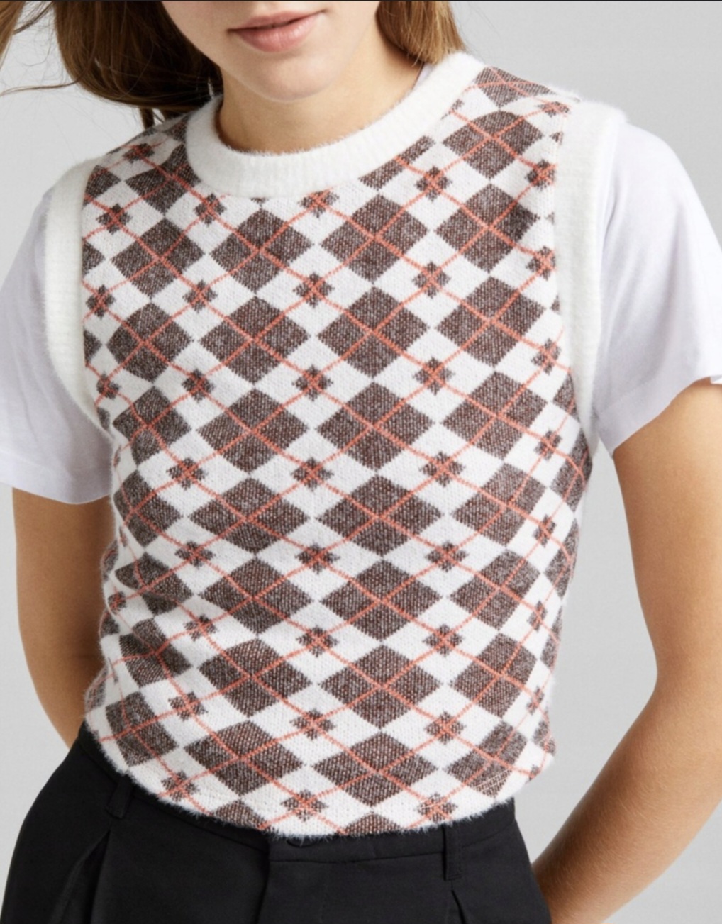 Retro Karo Prsluk "Oxford 👩🏻‍🎓"