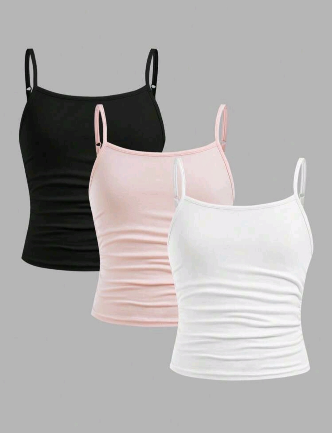 3 Para Majica Na Bretele 🤍🖤💗